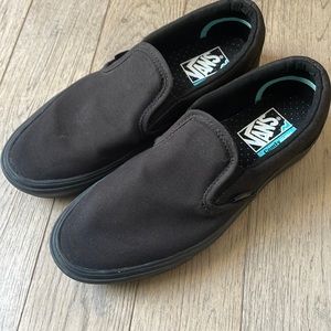 VANS black slip ons Size 9.5